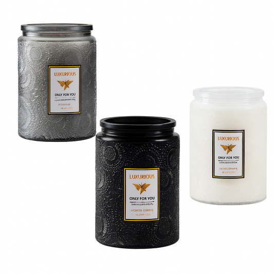 Vela Aromática em Relevo Luxo – Feita à Mão